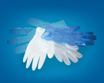 Одноразовые перчатки полиэтиленовые, виниловые, нитриловые, латексные