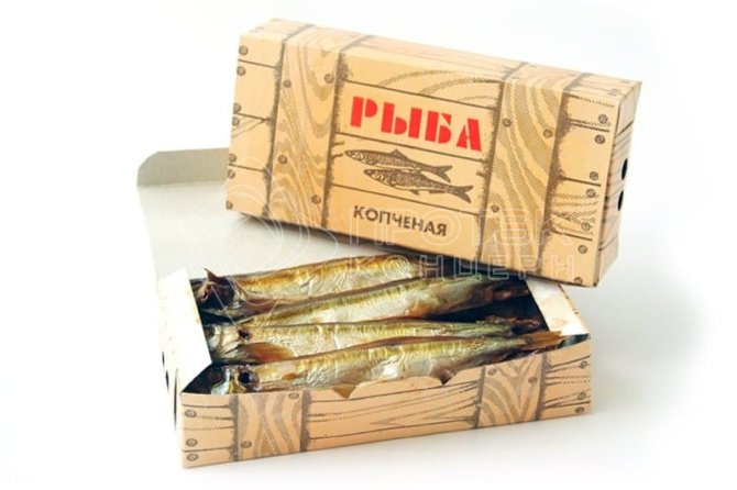 Коробка "рыба копченая" 300 гр.